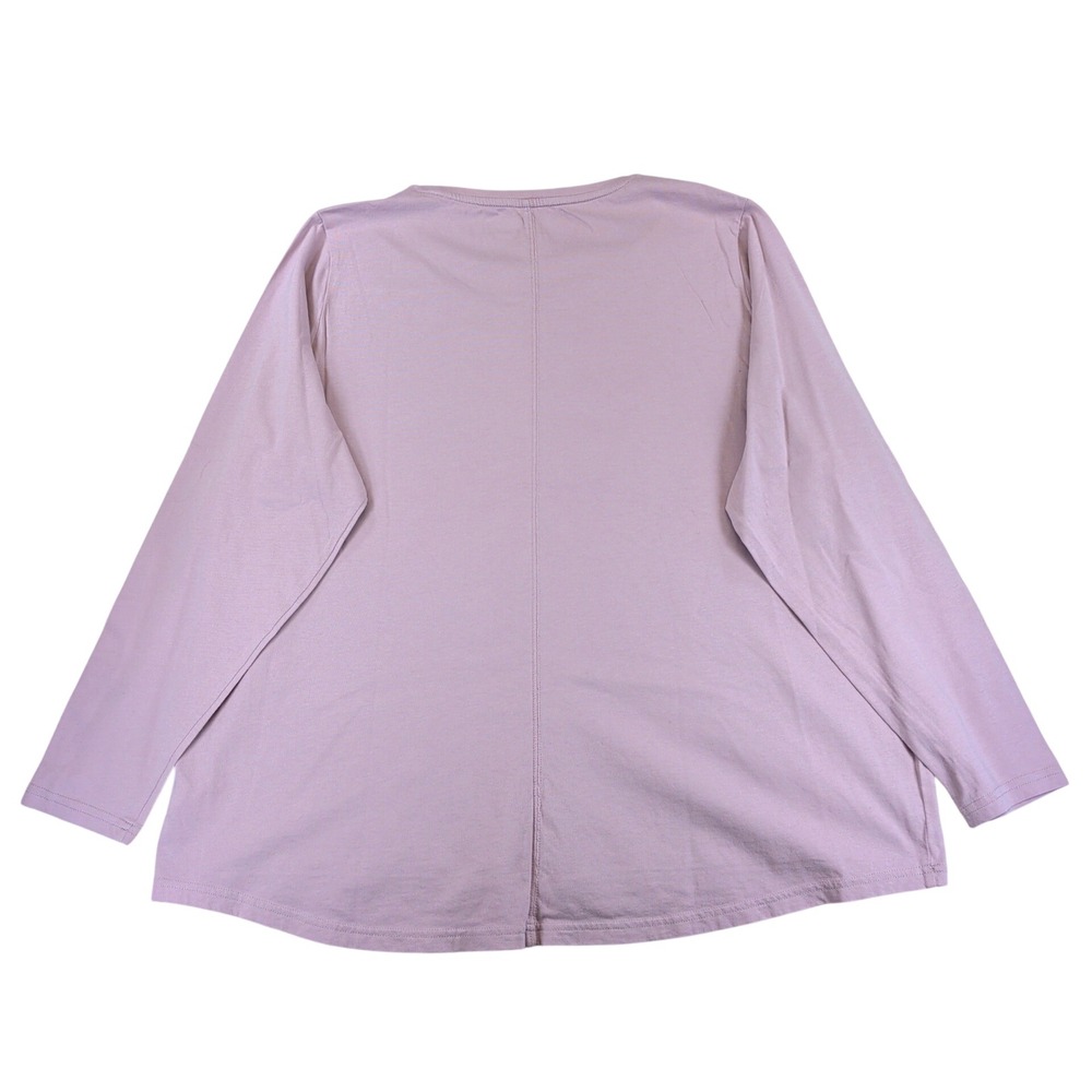 Duluth Trading Co Womens 2X Purple 100% Cotton Long Sleeve Relaxed Swing T-Shirt - Picture 2 of 4
